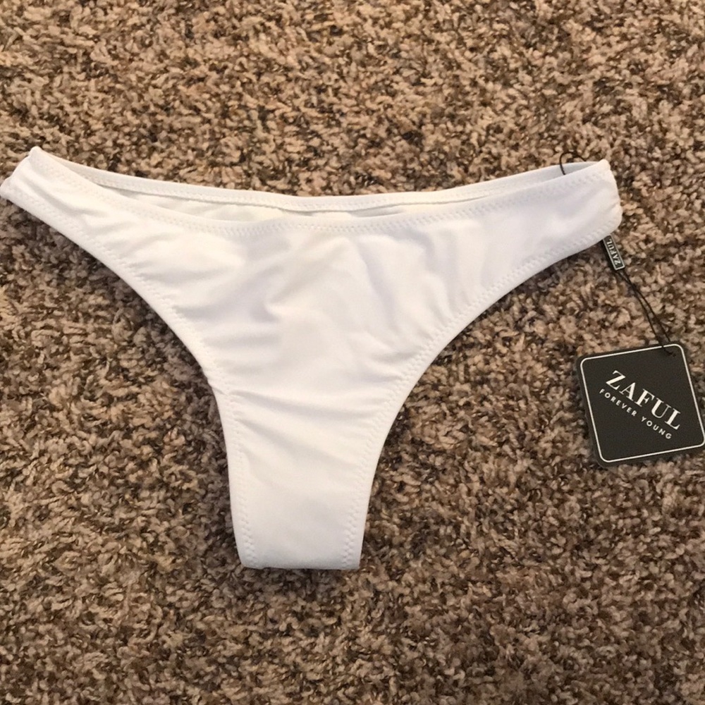 White bathing suit bottoms